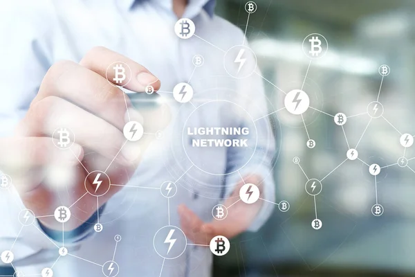 Lightning network - second layer payment protocol that operates on top of a blockchain. Bitcoin, internet payment.