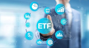 ETF Borsası Sanal ekran üzerine Yatırım Ticareti Finans kavramını takas etti.
