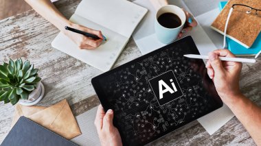 Yapay zeka, internet, IOT ve otomasyon konsepti