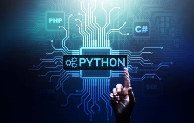 Python yüksek seviye programlama dili. Sanal ekranda uygulama ve web geliştirme kavramı.
