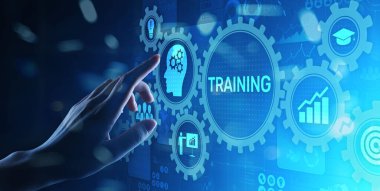 Çevrimiçi Eğitim Webinar Kişisel Geliştirme Motivasyon E-öğrenme Sanal Ekran İş Konsepti.