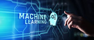 Makine Derinlemesine öğrenme algoritmaları, Yapay Zeka, Yapay Zeka, Otomasyon ve modern teknoloji konsept olarak iş dünyasında.