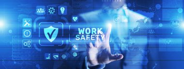 İş güvenliği standartları hukuk sigortası endüstriyel teknoloji ve düzenleme kavramı.