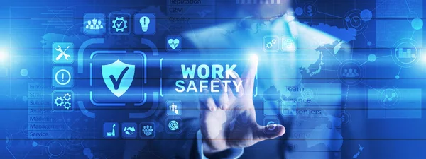 İş güvenliği standartları hukuk sigortası endüstriyel teknoloji ve düzenleme kavramı. — Stok fotoğraf