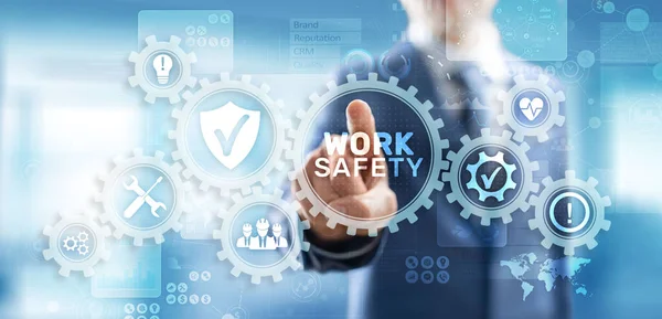 Work safety instruction standards law insurance industrial technology and regulation concept. — Stock Photo, Image