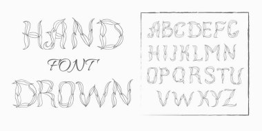 Pleksus tebeşir el çizim alfabesi