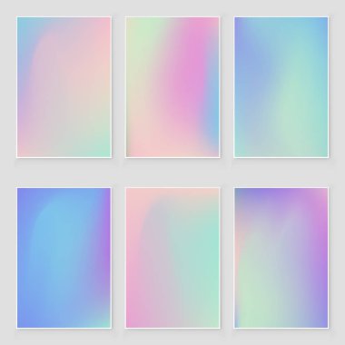 Soyut holografik yanardöner folyo doku seti. Modern tarz