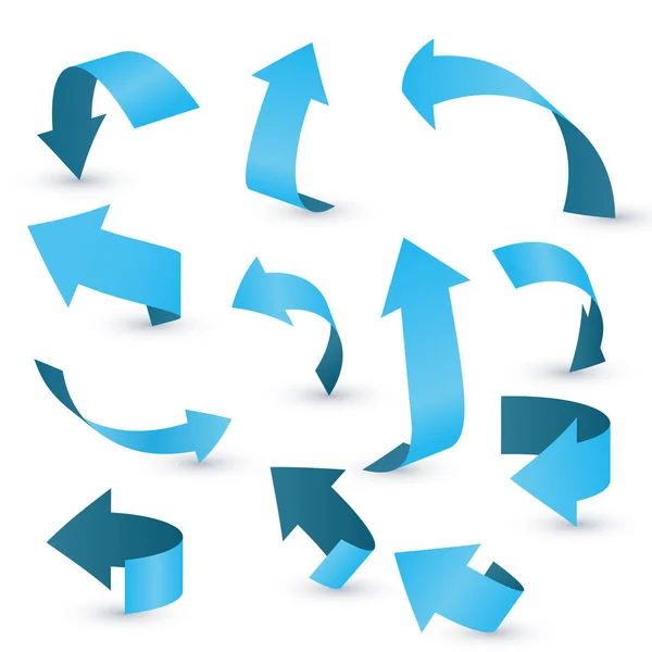 Mavi kurdele ok seti. Ok çıkartması çeşitli açı ve yönlerde.