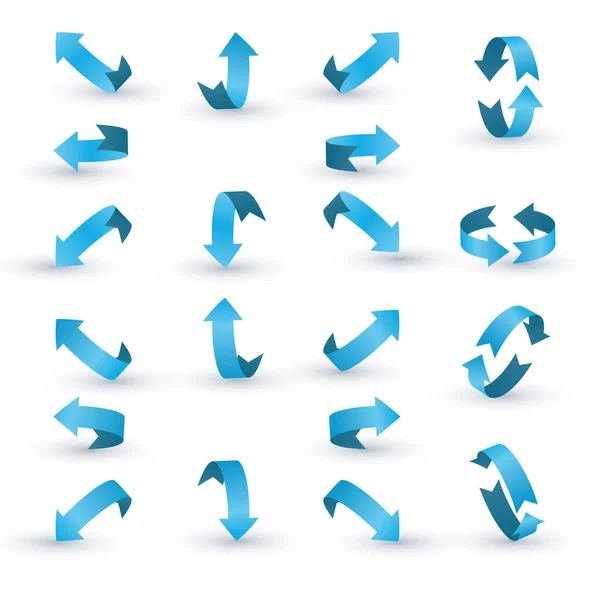 Mavi kurdele ok seti. Ok çıkartması çeşitli açı ve yönlerde.