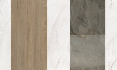 Kusursuz mermer döşeme dokusu. Açık mermer bir taş zemin veya cephenin tam boyutlu kusursuz dokusu mimari görselleştirme projeleri için iyidir..