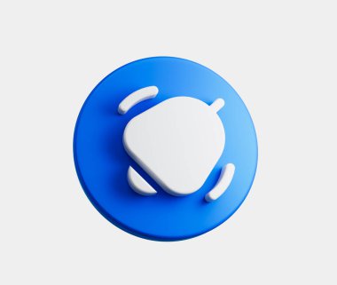 Alarmlar, hatırlatıcılar ve dijital iletişim için canlı bir 3D çan simgesi. 3B illüstrasyon