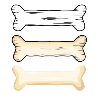 Elle çizilmiş köpek kemiği ikonu hayvan bakımı ve veterinerlik projeleri için hayvan bakım seti çizimleri