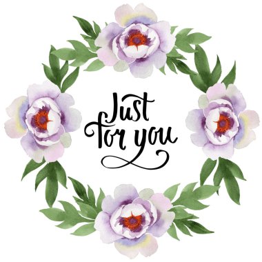 Yavaşça pembe peonies. Botanik çiçek. Çerçeve kenarlığı süsleme Meydanı. Arka plan, doku, sarıcı desen, çerçeve veya kenarlık için Aquarelle kır çiçeği.