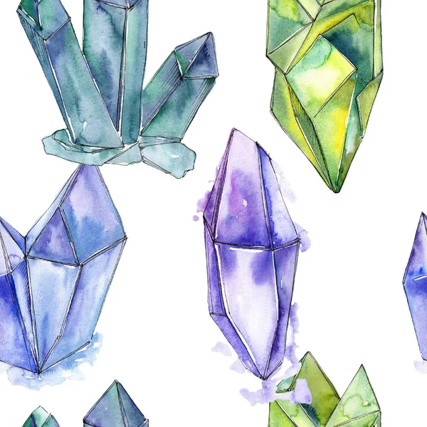 Farbenfroher Diamantsteinschmuck Aus Mineral Nahtlose Hintergrundmuster Textur Für Stofftapeten Geometrische — Stockfoto