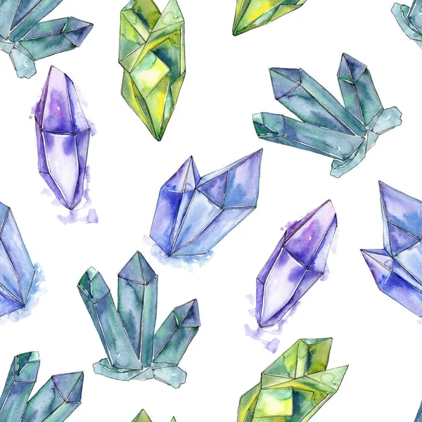 Barevné Diamond Šperky Hornin Vzor Bezešvé Pozadí Fabric Tapety Tisku — Stock fotografie