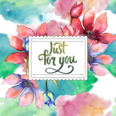 Renkli lale. Botanik çiçek. Çerçeve kenarlığı süsleme Meydanı.