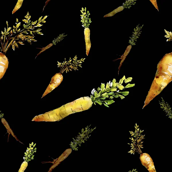 Orange Carrot Wild Vegetable Seamless Background Pattern Fabric Wallpaper Print — Stock Photo, Image