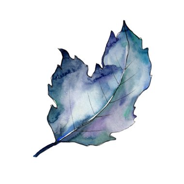 Kartopu izole bir suluboya tarzında bırakır. Aquarelle yaprak için arka plan, doku, sarıcı desen, çerçeve veya kenarlık.