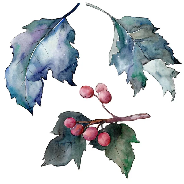 나무속 수채화 스타일에 나뭇잎 프레임 테두리에 — 스톡 사진