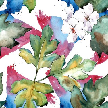 Alıç yeşil bir suluboya tarzında bırakır. Sorunsuz arka plan deseni. Kumaş duvar kağıdı yazdırma doku. Aquarelle yaprak için arka plan, doku, sarıcı desen, çerçeve veya kenarlık.