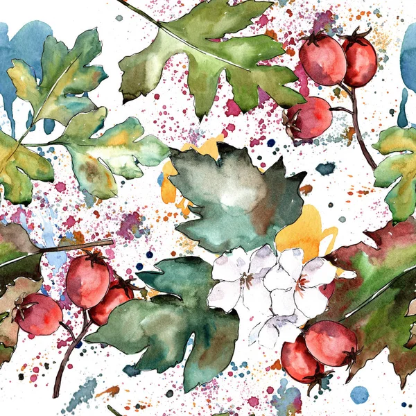 Hloh Zelené Listy Stylu Akvarelu Vzor Bezešvé Pozadí Fabric Tapety — Stock fotografie