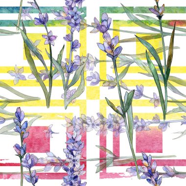 Mor lavanta. Sorunsuz arka plan deseni. Kumaş duvar kağıdı yazdırma doku.