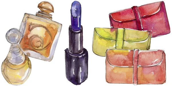 Moda Aksesuar moda glamour illüstrasyon izole bir suluboya tarzında kroki. Aquarelle moda kroki için arka plan, doku, sarıcı desen, çerçeve veya kenarlık.