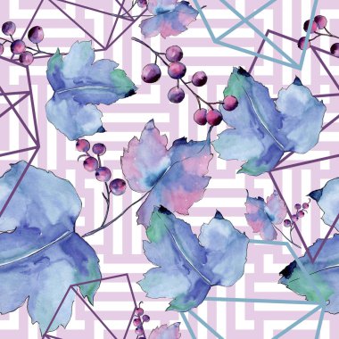 Frenk üzümü bir suluboya tarzında bırakır. Sorunsuz arka plan deseni. Kumaş duvar kağıdı yazdırma doku. Aquarelle yaprak için arka plan, doku, sarıcı desen, çerçeve veya kenarlık.