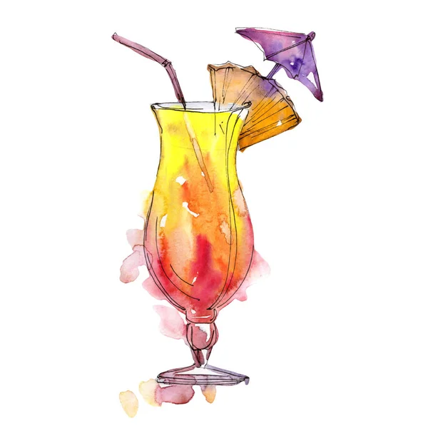 Chave Fenda Bar Bebida Coquetel Álcool Conjunto Vidro Ilustração Menu — Fotografia de Stock