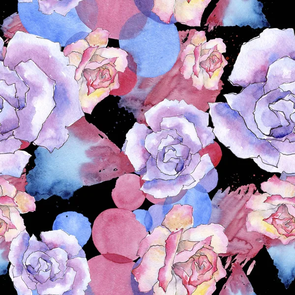 Рожева Троянда Квіткова Ботанічна Квітка Безшовний Візерунок Тла Тканинні Шпалери — стокове фото