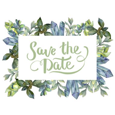 Şimşir suluboya tarzında bırakır. Çerçeve kenarlığı süsleme Meydanı. Aquarelle yaprak için arka plan, doku, sarıcı desen, çerçeve veya kenarlık.