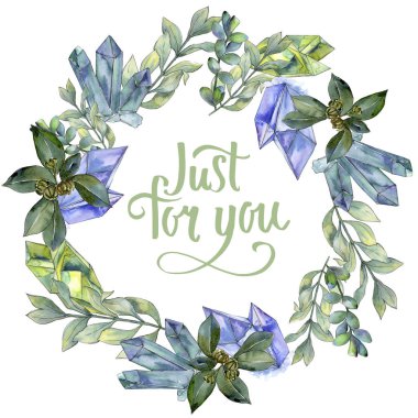 Şimşir suluboya tarzında bırakır. Çerçeve kenarlığı süsleme Meydanı. Aquarelle yaprak için arka plan, doku, sarıcı desen, çerçeve veya kenarlık.