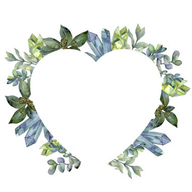 Şimşir suluboya tarzında bırakır. Çerçeve kenarlığı süsleme Meydanı. Aquarelle yaprak için arka plan, doku, sarıcı desen, çerçeve veya kenarlık.