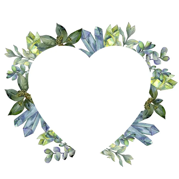 Şimşir suluboya tarzında bırakır. Çerçeve kenarlığı süsleme Meydanı. Aquarelle yaprak için arka plan, doku, sarıcı desen, çerçeve veya kenarlık.