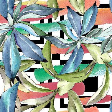 İğde suluboya tarzında bırakır. Sorunsuz arka plan deseni. Kumaş duvar kağıdı yazdırma doku. Aquarelle yaprak için arka plan, doku, sarıcı desen, çerçeve veya kenarlık.