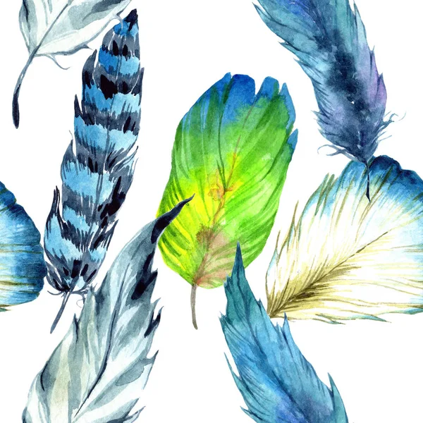수채화 날개에서 원활한 패턴입니다 패브릭 텍스처입니다 프레임 테두리에 — 스톡 사진