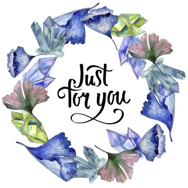 Ginkgo suluboya tarzında bırakır. Çerçeve kenarlığı süsleme Meydanı. Aquarelle yaprak için arka plan, doku, sarıcı desen, çerçeve veya kenarlık.