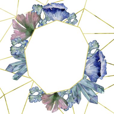 Ginkgo suluboya tarzında bırakır. Çerçeve kenarlığı süsleme Meydanı. Aquarelle yaprak için arka plan, doku, sarıcı desen, çerçeve veya kenarlık.