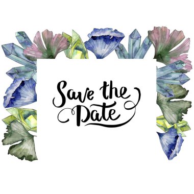 Ginkgo suluboya tarzında bırakır. Çerçeve kenarlığı süsleme Meydanı. Aquarelle yaprak için arka plan, doku, sarıcı desen, çerçeve veya kenarlık.