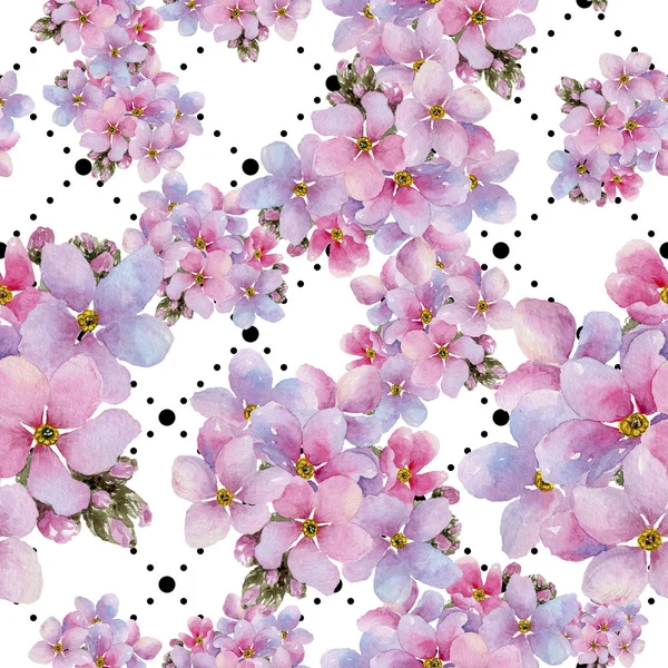 Miosite Colorida Floral Flor Botânica Padrão Fundo Sem Costura Tecido — Fotografia de Stock