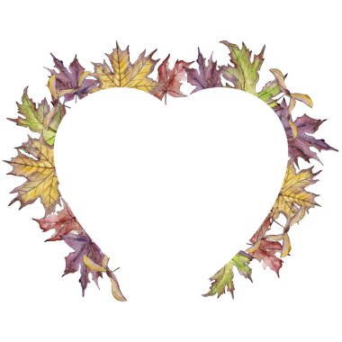 Akçaağaç yaprağı. Yaprak bitki botanik bahçe çiçek yaprakları. Çerçeve kenarlığı süsleme Meydanı.