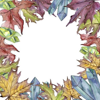 Akçaağaç yaprağı. Yaprak bitki botanik bahçe çiçek yaprakları. Çerçeve kenarlığı süsleme Meydanı.