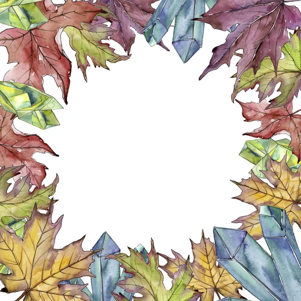 Akçaağaç yaprağı. Yaprak bitki botanik bahçe çiçek yaprakları. Çerçeve kenarlığı süsleme Meydanı.