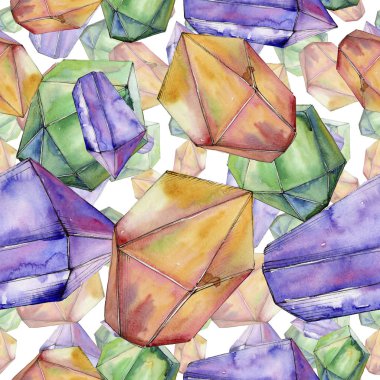 Renkli elmas taş takı mineral. Sorunsuz arka plan deseni.