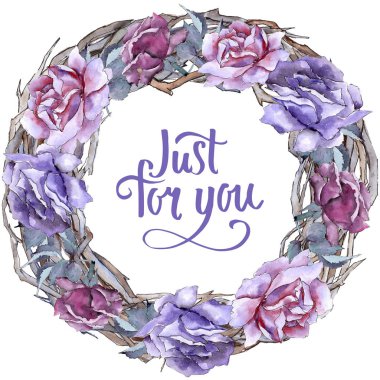 Renkli gül. Botanik çiçek. Çerçeve kenarlığı süsleme Meydanı.