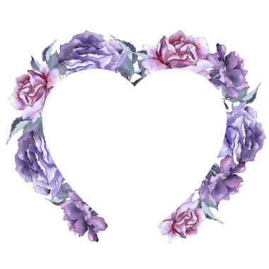 Renkli gül. Botanik çiçek. Çerçeve kenarlığı süsleme Meydanı.