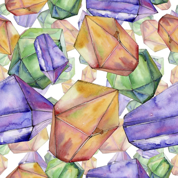 Renkli elmas taş takı mineral. Sorunsuz arka plan deseni.