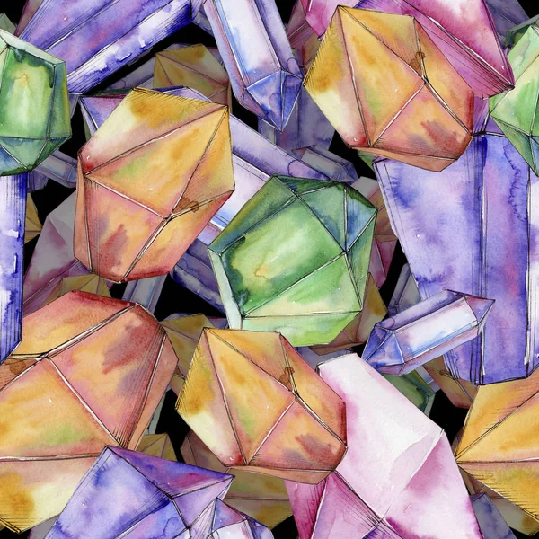 Renkli elmas taş takı mineral. Sorunsuz arka plan deseni.