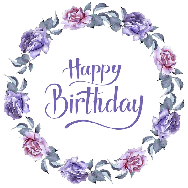 Renkli gül. Botanik çiçek. Çerçeve kenarlığı süsleme Meydanı.