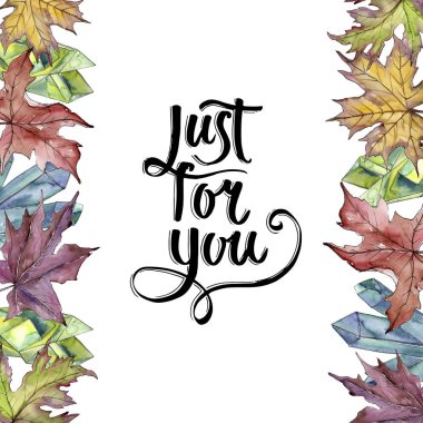 Akçaağaç yaprağı. Yaprak bitki botanik bahçe çiçek yaprakları. Çerçeve kenarlığı süsleme Meydanı.